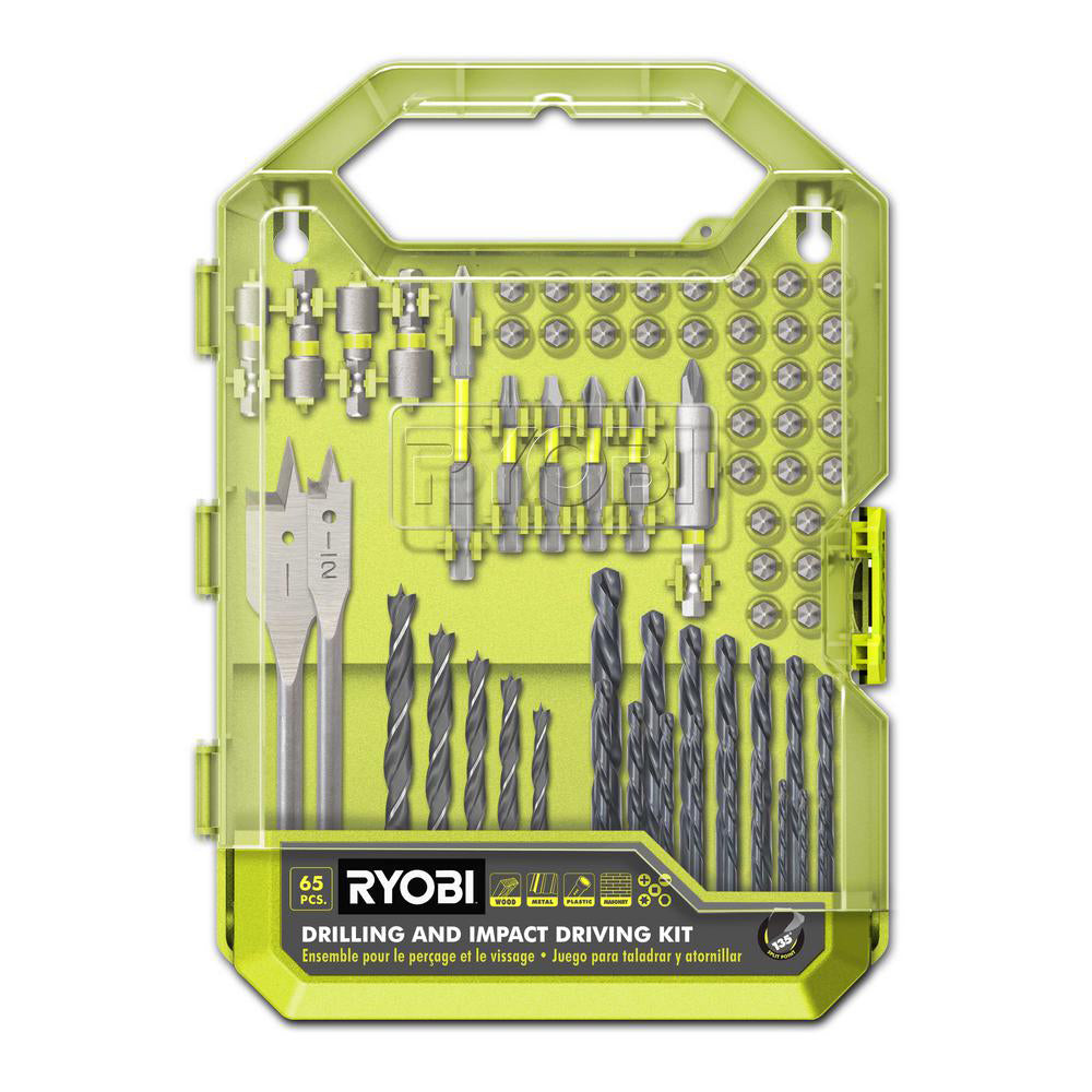 65 PC. Drill and Impact Drive Set