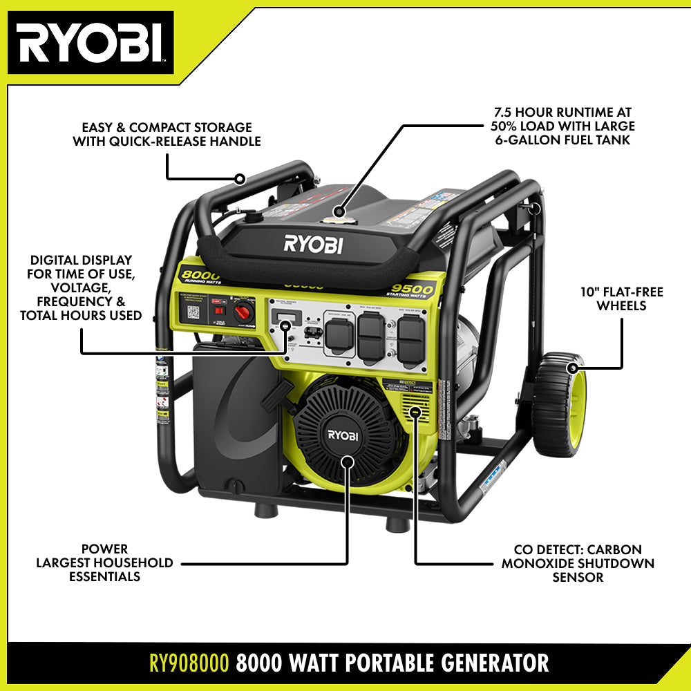 8000W Portable Gas Generator