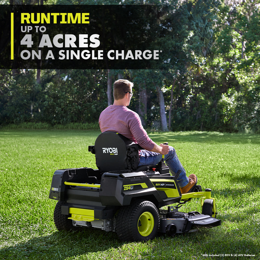 80V HP BRUSHLESS 54" LITHIUM ELECTRIC ZERO TURN RIDING MOWER Image 8